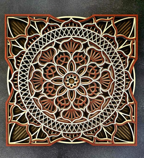 QUADRO MANDALA MULTISTRATO SQUARE